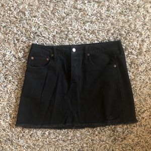 American Eagle black jean skirt
